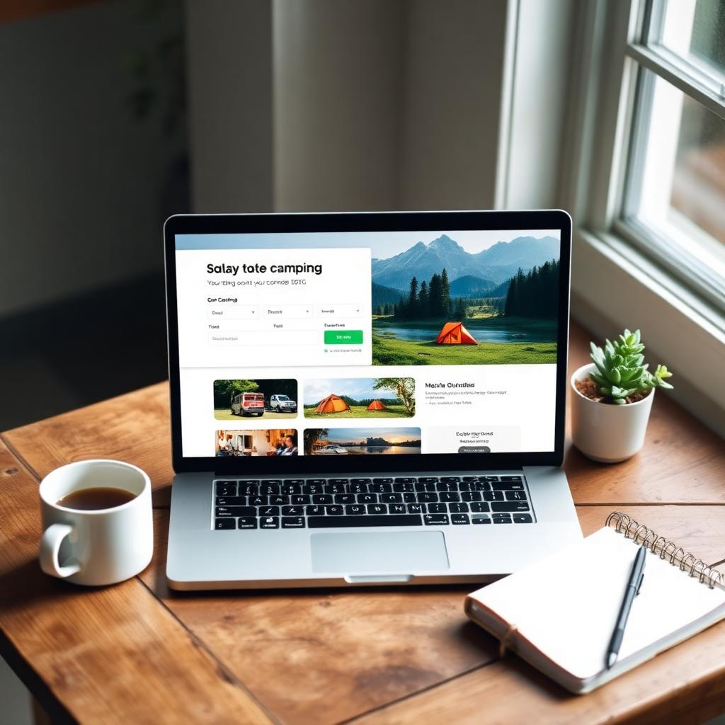 Campingreception och tydlig information som hjälper gäster att boka campingplats online.